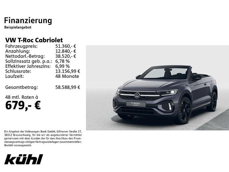 Neu VW T-Roc Cabriolet R-line 150 PS (110 kW) 2025 Rauchgrau metallic Cabrio