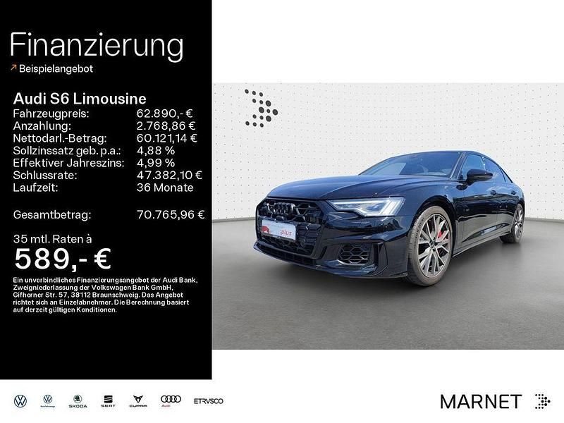 Brillantschwarz Gebraucht 2024 Audi S6 Sport Limousine | 62.890 € (Fairer Preis) - Bild 1/4
