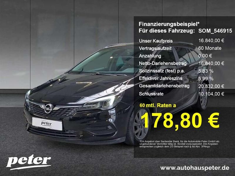 Onyx schwarz Gebraucht 2021 Opel Astra Edition Kombi | 16.840 € (Fairer Preis) - Bild 1/4