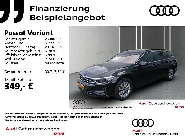 Gebraucht VW Passat IQ Drive 150 PS (110 kW) 2022 Deep black perleffekt Kombi