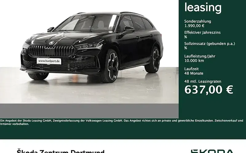 Neu Skoda Superb SportLine 193 PS (141 kW) 2026 Onyxschwarz metallic Kombi
