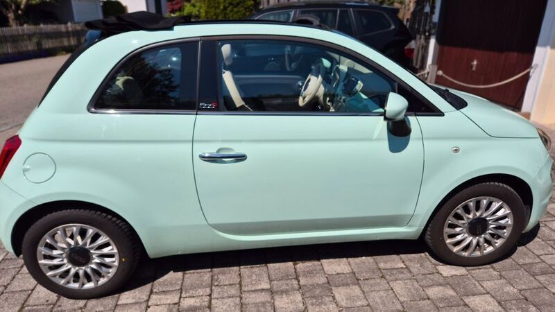 Grün Gebraucht 2015 Fiat 500C Lounge Cabrio | 10.400 € (Fairer Preis) - Bild 1/4