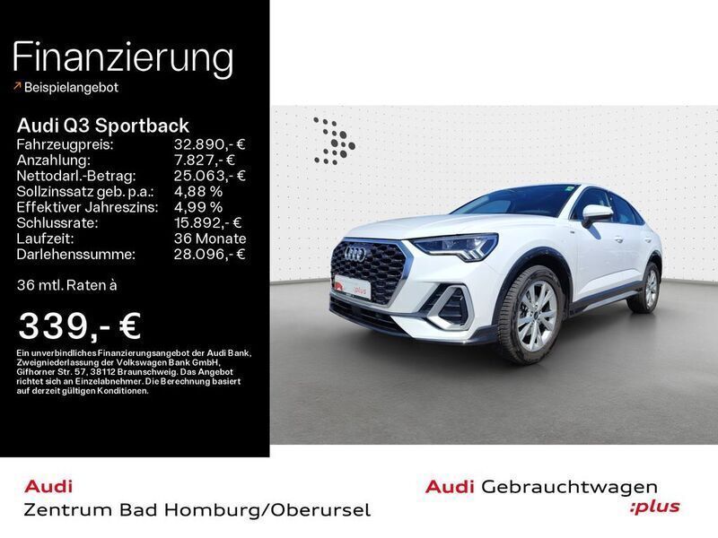Weiß Gebraucht 2022 Audi Q3 Sportback S-Line SUV | 32.890 € (Fairer Preis) - Bild 1/4