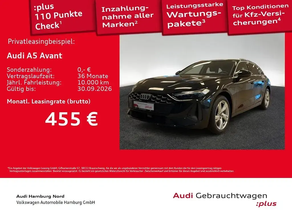 Gebraucht Audi A5 204 PS (150 kW) 2025 Mythosschwarz metallic Kombi