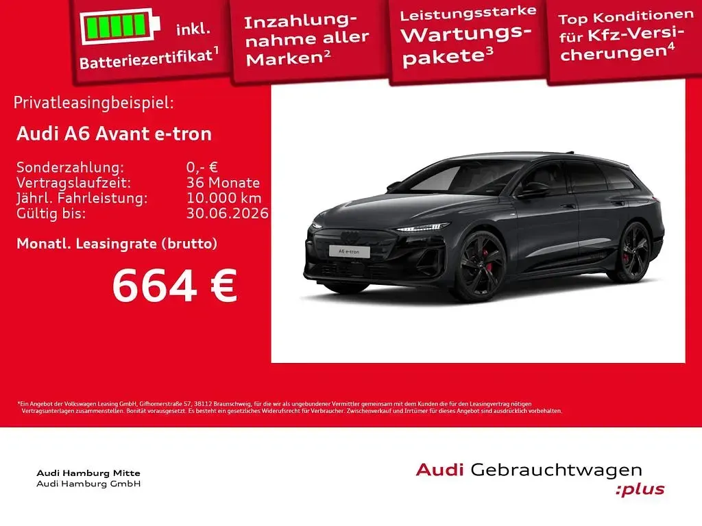 Gebraucht Audi A6 e-tron Performance 269 kW (367 PS) 2025 Magnetgrau Kombi