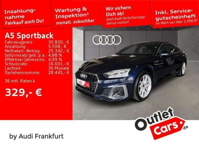 Nachtblau perl. porsche Gebraucht 2022 Audi A5 S-Line Coupé | 30.850 € (Superpreis) - Bild 1/2