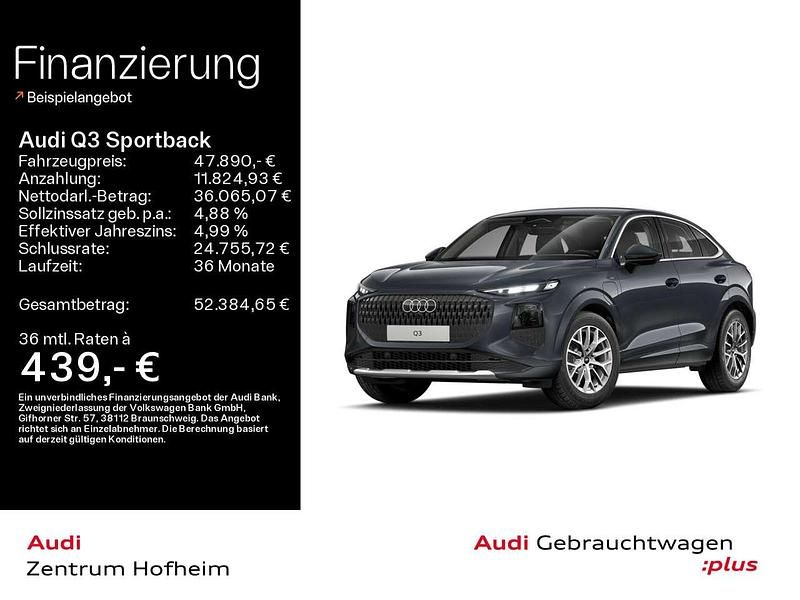 Neu Audi Q3 Advanced 272 PS (200 kW) 2026 Tamboragrau metallic SUV