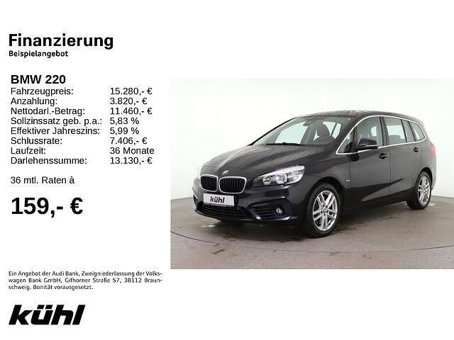 Gebraucht BMW 220 Gran Tourer Sport Line 190 PS (139 kW) 2016 Black sapphire metallic Van / Kleinbus
