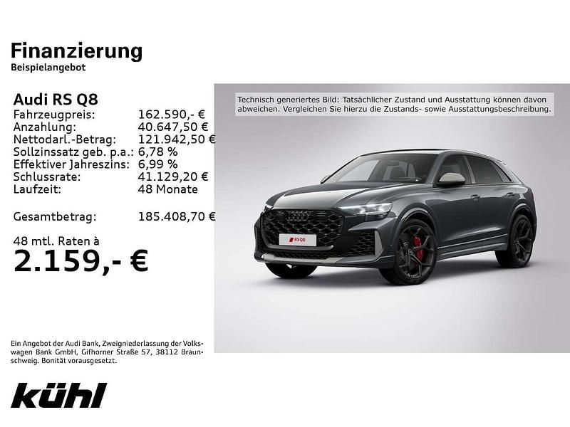 Neu Audi RS Q8 Performance 640 PS (470 kW) 2025 Grau SUV