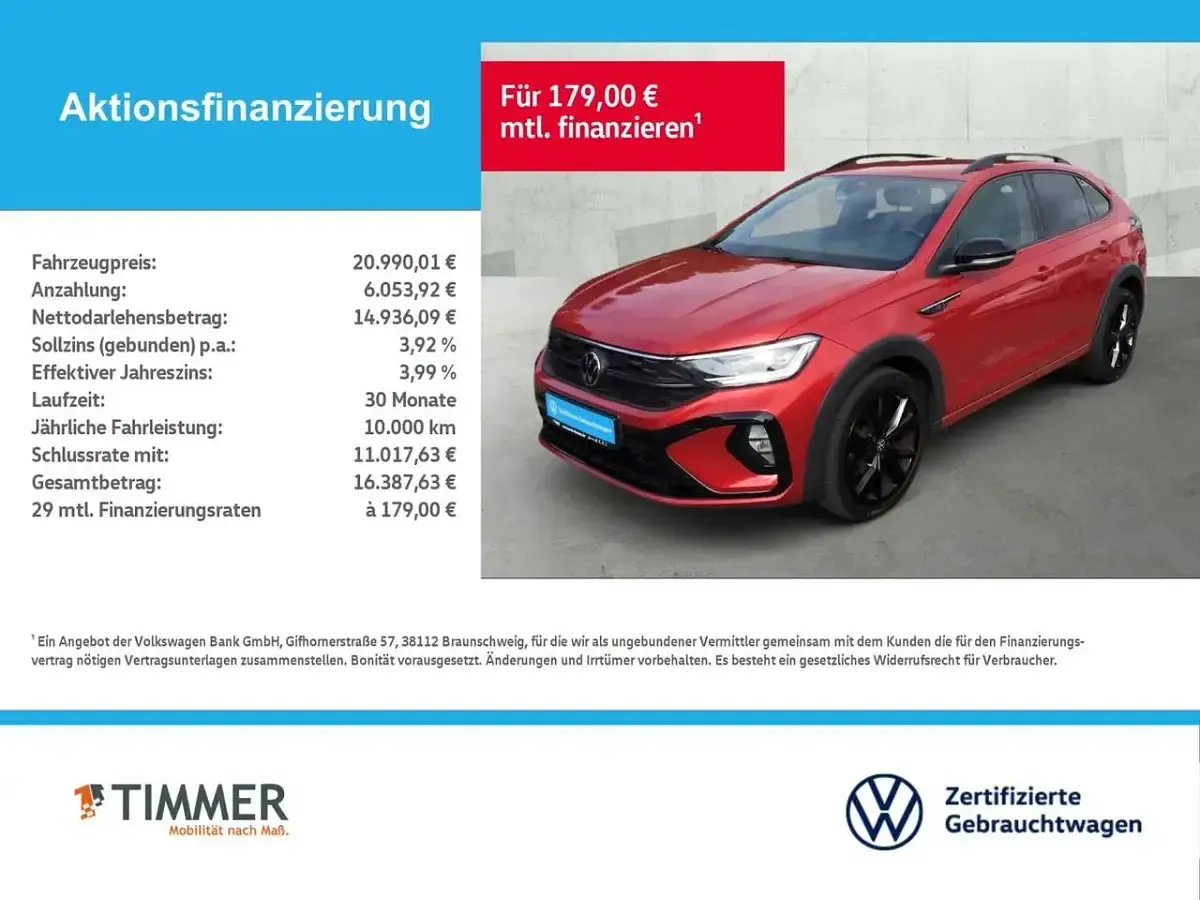 Gebraucht VW Taigo R-line 110 PS (80 kW) 2022 Kings red metallic SUV