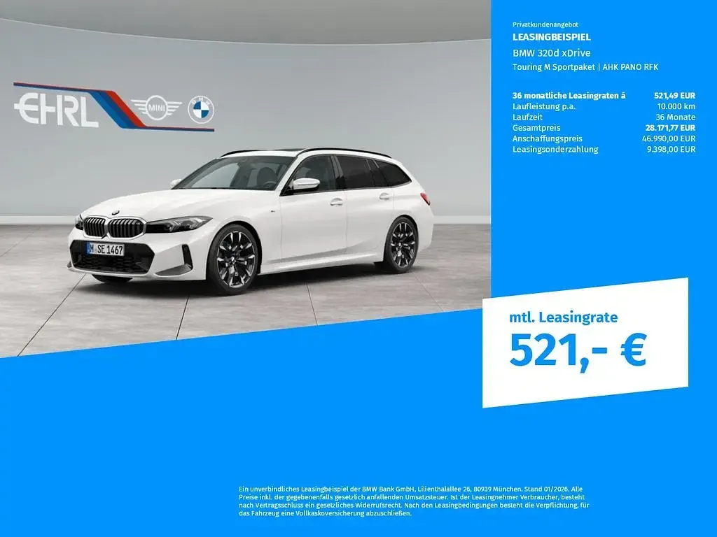 Gebraucht BMW 320 M Sport 190 PS (139 kW) 2026 Weiß Kombi