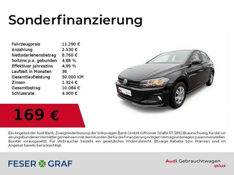 Gebraucht VW Polo Trendline 80 PS (58 kW) 2019 Schwarz Kleinwagen