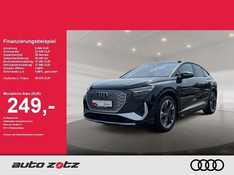 Mythosschwarz metallic Gebraucht 2022 Audi Q4 Sportback e-tron Ambiente SUV | 36.679 € (Fairer Preis) - Bild 1/4