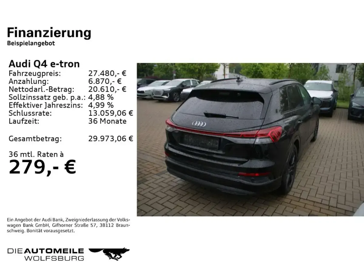 Second-hand Audi Q4 e-tron Basis 150 kW (204 CP) 2023 Negru SUV