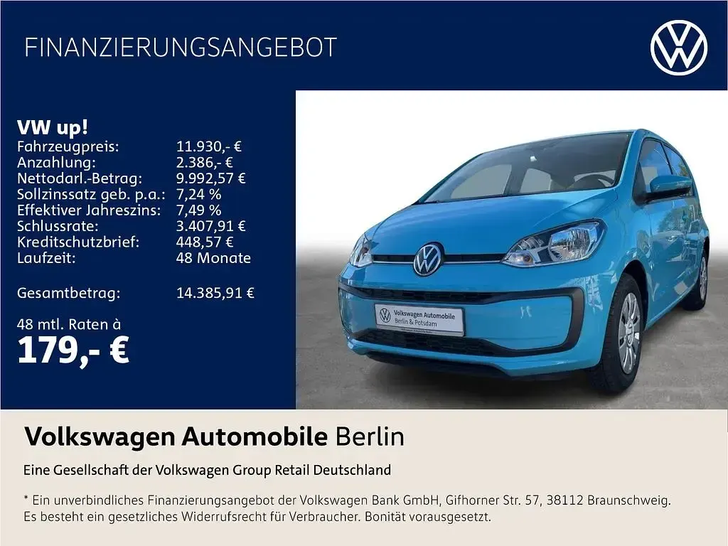 Usata VW up! 65 CV (47 kW) 2023 Blu Utilitaria