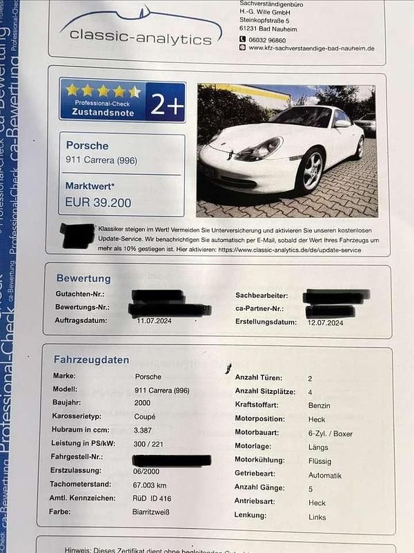 Gebraucht Porsche 911 Carrera 300 PS (220 kW) 2000 Weiß Coupé