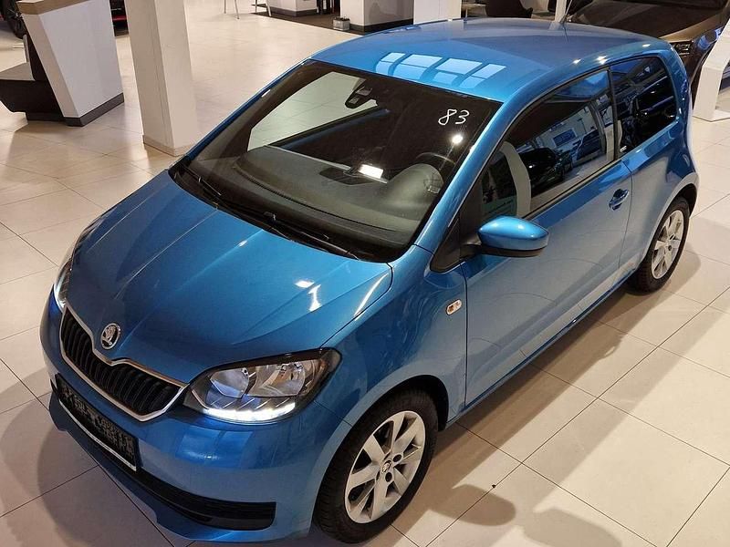 Crystal blau metallic Gebraucht 2019 Skoda Citigo Clever Kleinwagen | 10.950 € (Teuer) - Bild 1/4