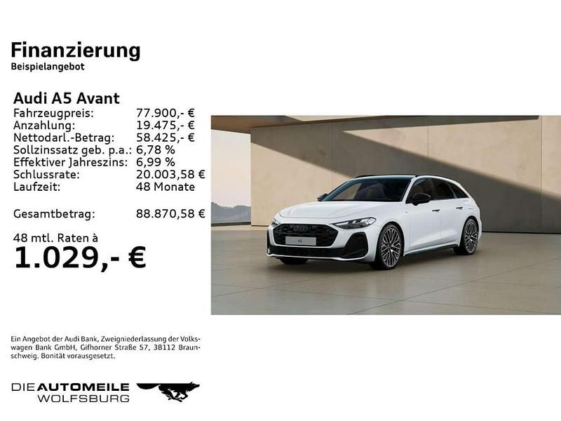 Neu Audi A5 367 PS (269 kW) 2026 Gletscherweiß metallic Kombi