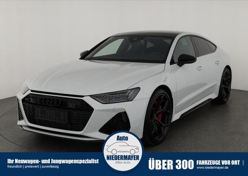 Gletscherweiß metallic Gebraucht 2024 Audi RS7 Sportback Performance Kleinwagen | 123.995 € (Superpreis) - Bild 1/4