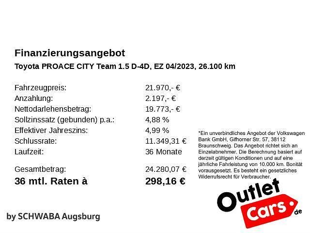 Gebraucht Toyota Proace Verso City 131 PS (96 kW) 2023 Grau Kombi