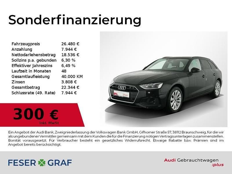 Brillantschwarz Gebraucht 2022 Audi A4 Ambiente Kombi | 26.480 € (Etwas zu teuer) - Bild 1/4