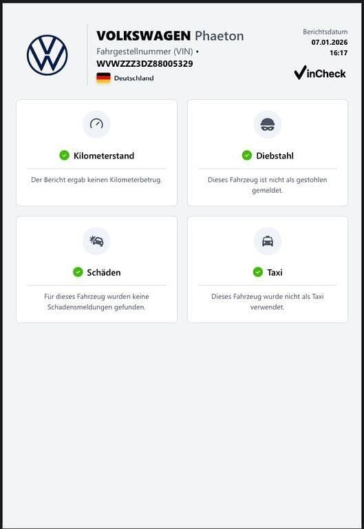 Gebraucht VW Phaeton 224 PS (164 kW) 2008 Blau Limousine