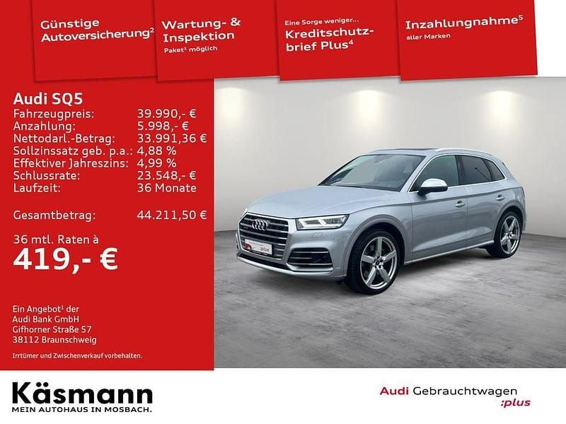 Florettsilber metallic Gebraucht 2020 Audi SQ5 Ambiente SUV | 39.990 € (Superpreis) - Bild 1/4