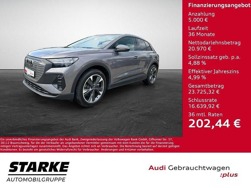 Taifungrau metallic Gebraucht 2022 Audi Q4 e-tron Ambiente SUV | 25.970 € (Guter Preis) - Bild 1/4