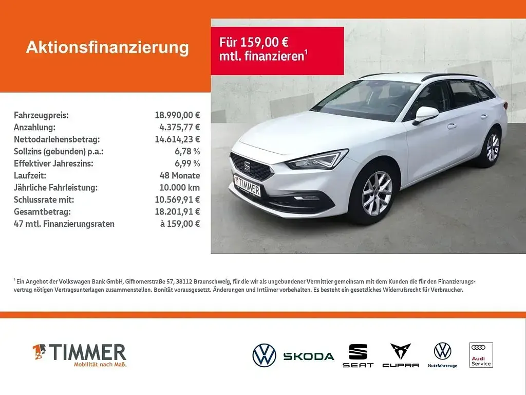 Gebraucht Seat Leon ST Style 150 PS (110 kW) 2022 Weiß Kombi