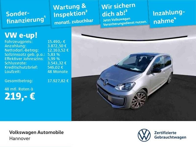 Silber Gebraucht 2022 VW e-up! Style Kleinwagen | 15.490 € (Guter Preis) - Bild 1/3