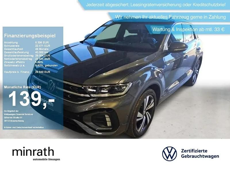 Grau Gebraucht 2024 VW T-Roc R-line SUV | 29.939 € (Guter Preis) - Bild 1/4