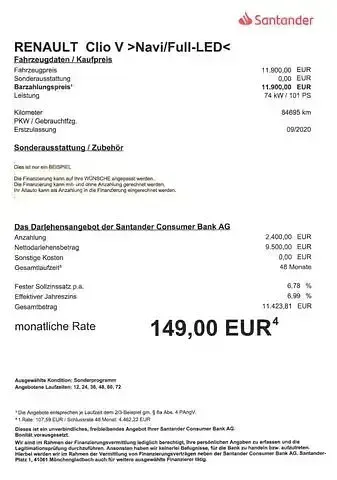 Gebraucht Renault Clio V 101 PS (74 kW) 2020 Weiß Limousine