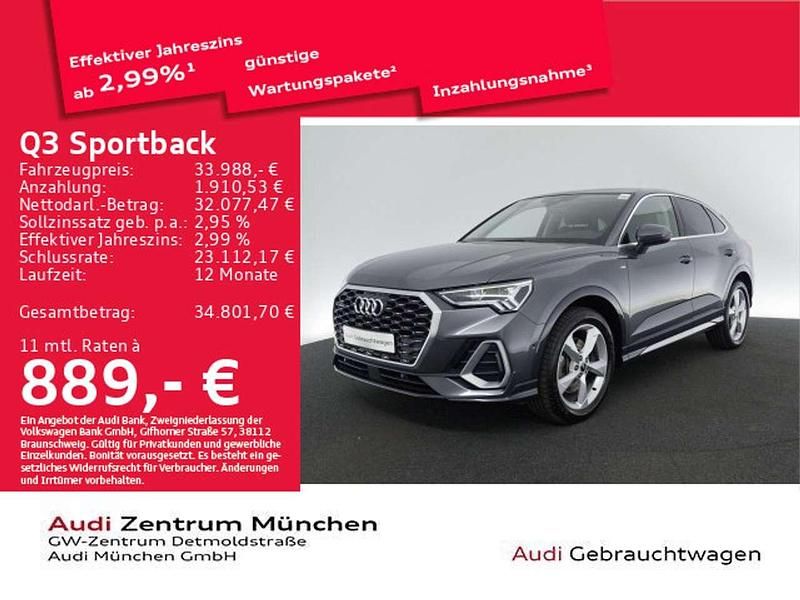 Daytonagrau perleffekt Gebraucht 2021 Audi Q3 S-Line SUV | 33.988 € (Guter Preis) - Bild 1/2