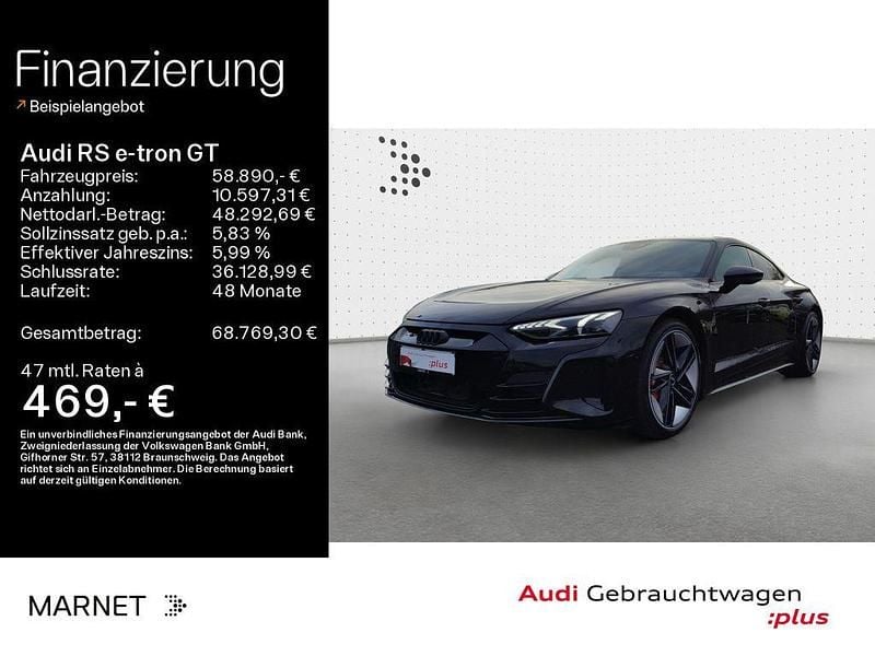 Schwarz Gebraucht 2021 Audi e-tron GT quattro Sport Limousine | 58.890 € (Guter Preis) - Bild 1/4