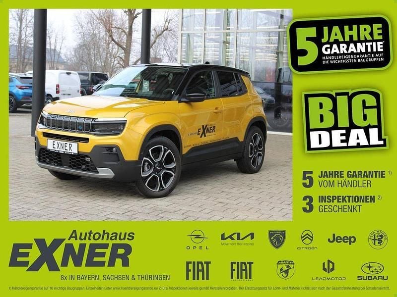 Sun yellow und dach in volcano Gebraucht 2025 Jeep Avenger EV Summit SUV | 26.990 € - Bild 1/4
