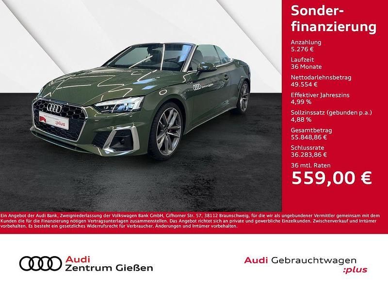 Grün Gebraucht 2024 Audi A5 Cabriolet S-Line Cabrio | 54.830 € (Etwas zu teuer) - Bild 1/4
