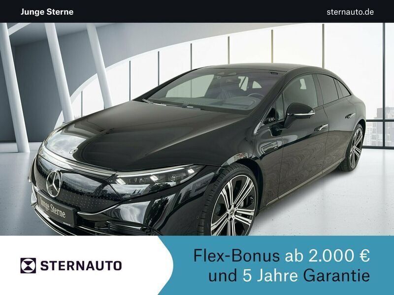 Lack obsidianschwarz Gebraucht 2022 Mercedes EQS580 Limousine | 72.590 € (Superpreis) - Bild 1/4