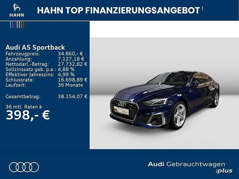 Gebraucht Audi A5 S-Line 204 PS (150 kW) 2023 Navarrablau metallic Coupé