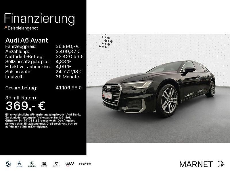 Schwarz Gebraucht 2022 Audi A6 S-Line Kombi | 35.890 € (Superpreis) - Bild 1/4