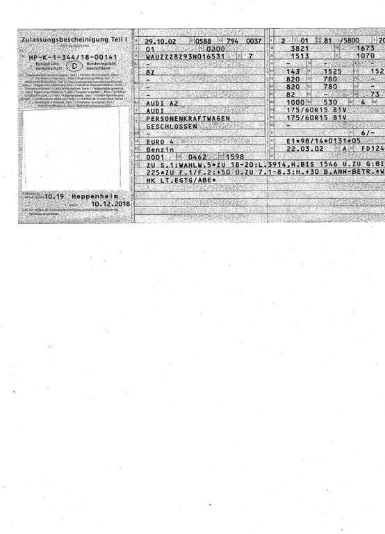 Gebraucht Audi A2 110 PS (80 kW) 2002 Blau Kleinwagen