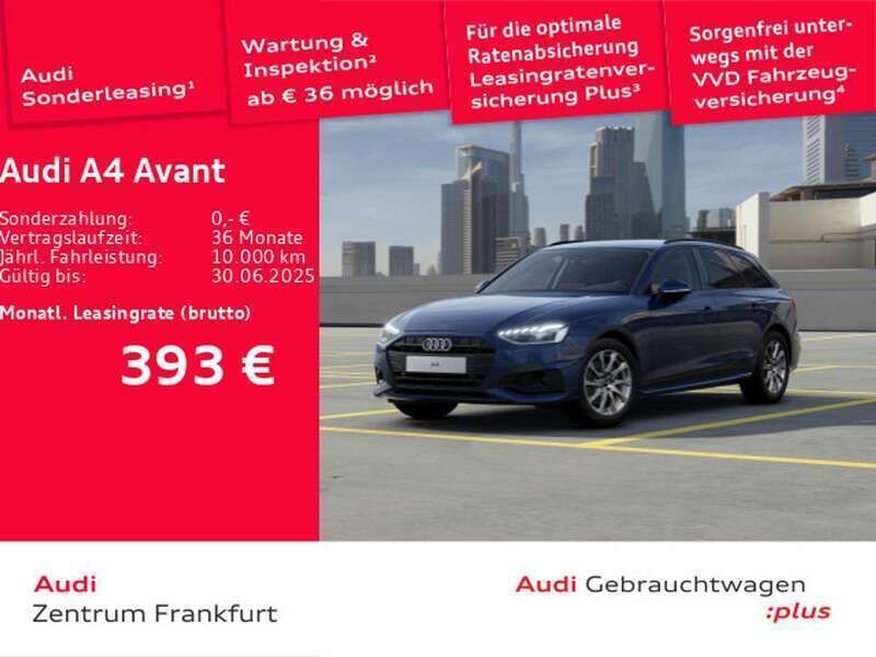 Navarrablau metallic Gebraucht 2024 Audi A4 Advanced Plus Kombi | 40.850 € - Bild 1/2