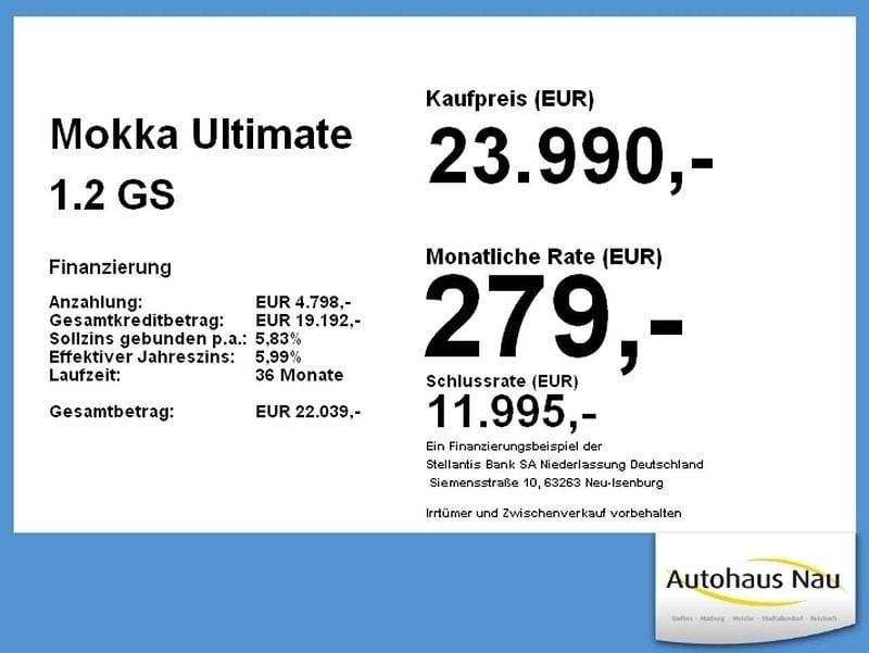 Gebraucht Opel Mokka Ultimate 131 PS (96 kW) 2023 Weiss/schwarz SUV