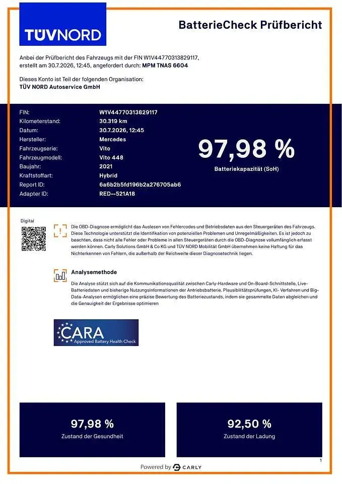 Gebraucht Mercedes e-Vito 150 kW (204 PS) 2021 Weiß Van