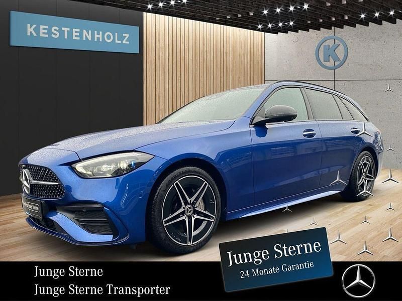 Blau Gebraucht 2024 Mercedes C220 AMG Limousine | 47.988 € - Bild 1/4