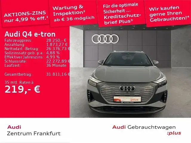 Używany Audi Q4 e-tron Ambiente 150 kW (204 KM) 2023 Szary SUV
