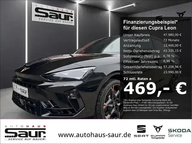Neu Cupra Leon VZ 333 PS (244 kW) 2025 Schwarz Kombi
