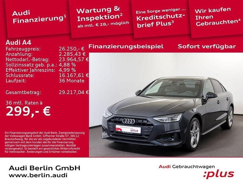 Manhattangrau metallic Gebraucht 2021 Audi A4 Ambiente Limousine | 26.250 € (Superpreis) - Bild 1/3