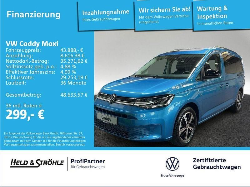 Blau Gebraucht 2025 VW Caddy Maxi Life Life Van / Kleinbus | 42.850 € (Teuer) - Bild 1/3