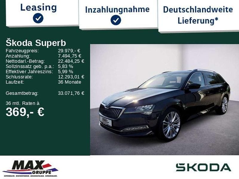 Schwarz Gebraucht 2022 Skoda Superb Style Kombi | 29.979 € (Fairer Preis) - Bild 1/3