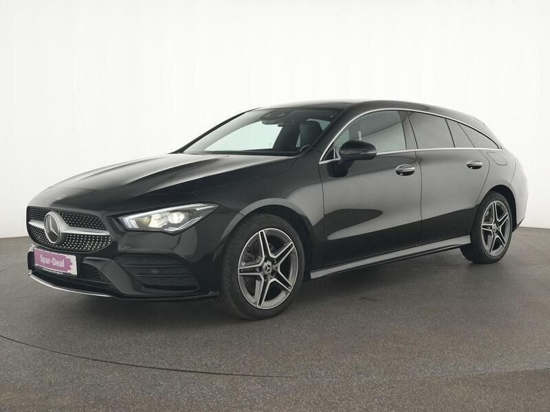 Nachtschwarz Gebraucht 2022 Mercedes CLA250e AMG line Limousine | 26.949 € (Guter Preis) - Bild 1/4